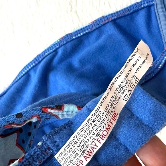 Out From Under Urban Outfitters Blue Star Halter Bralette M - Picture 9 of 9